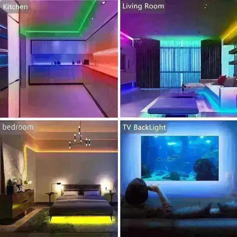 RGB 5050 LED Light Strip Color changing LED Strip Light with Remote Controller 20 meters Long 44keys Controller