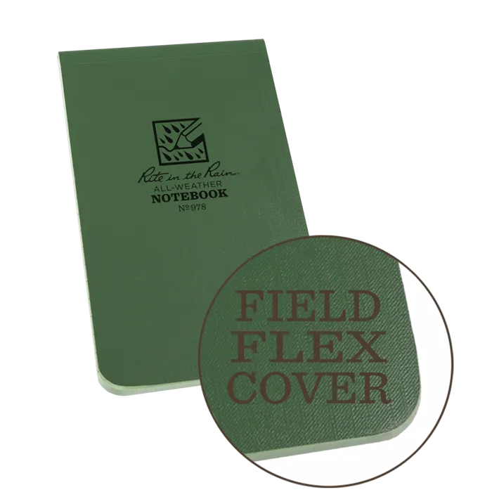 Rite-in-the-Rain - #978 Top Bound Memo Notebook, Universal Pattern, Green