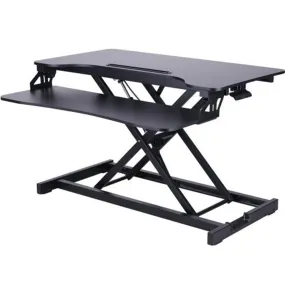 Rocelco Sit To Stand Adjustable Height Desk Riser (Black)