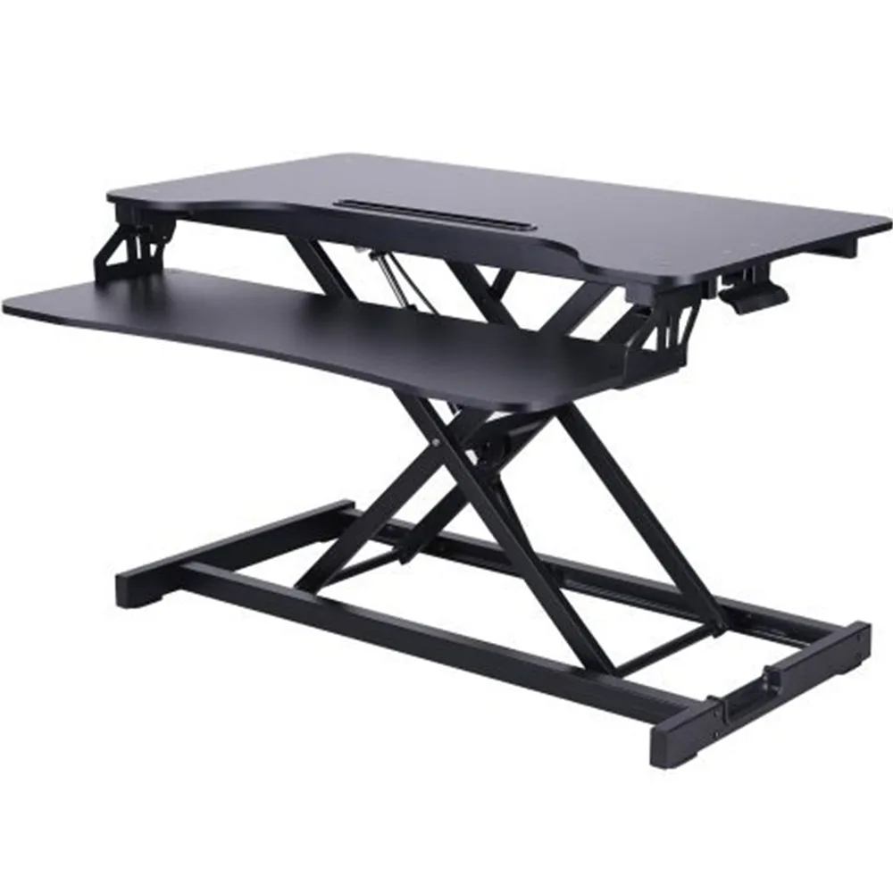 Rocelco Sit To Stand Adjustable Height Desk Riser (Black)