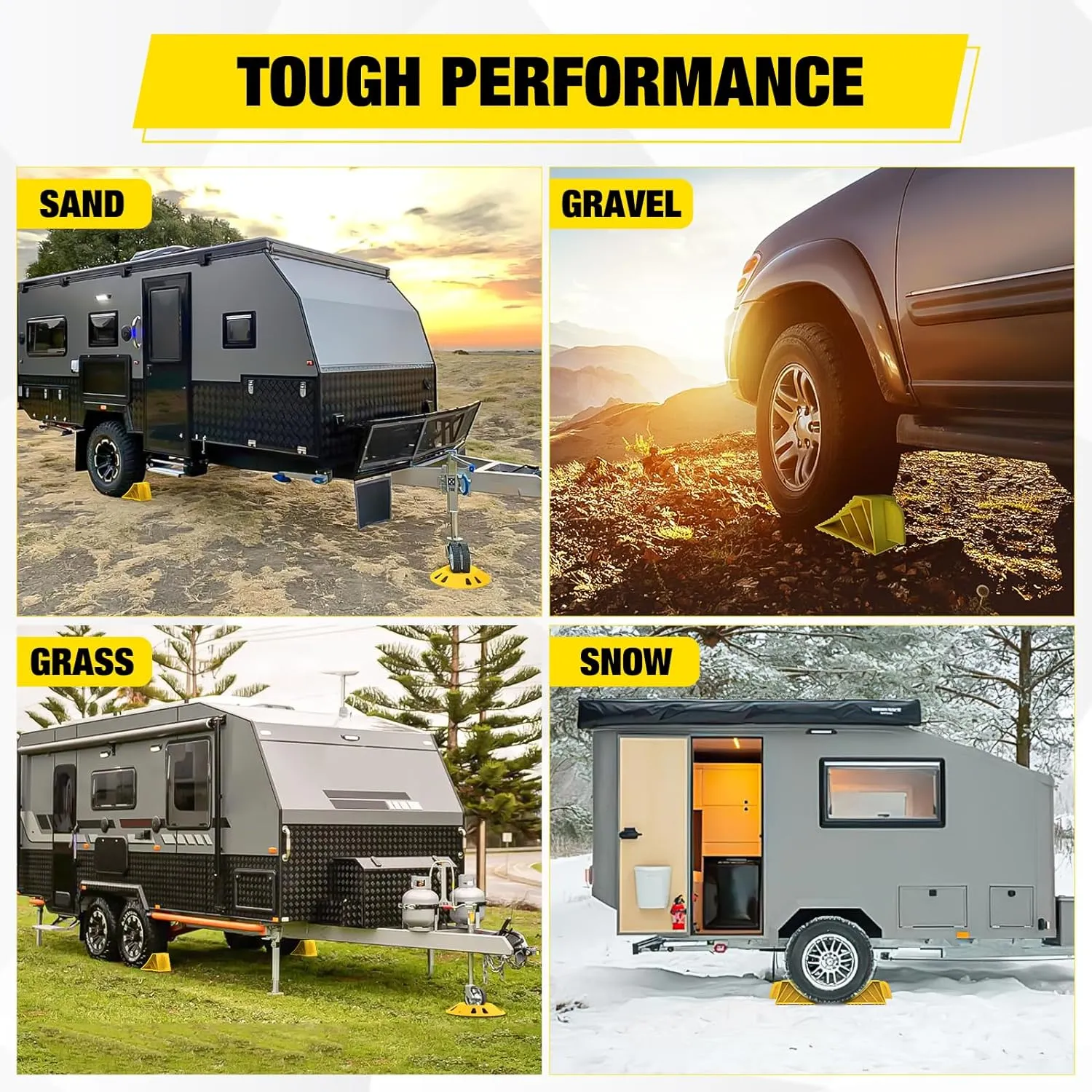 RV Wheel Chocks Wheel Dock Kit