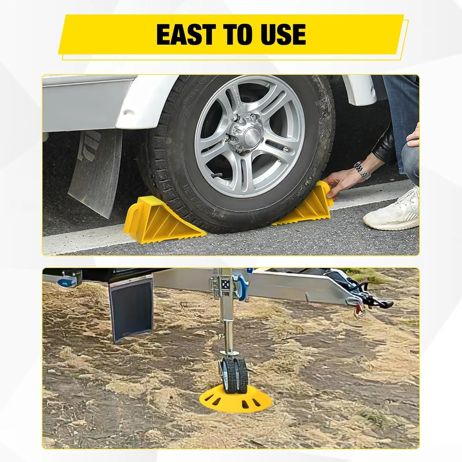 RV Wheel Chocks Wheel Dock Kit