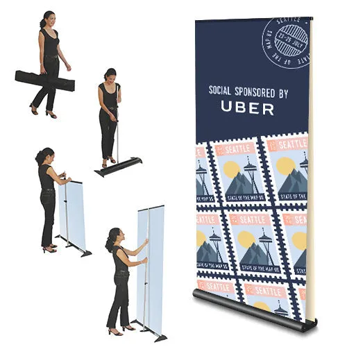 Saturn Retractable Banner Stand (36" Wide) (Double Sided)