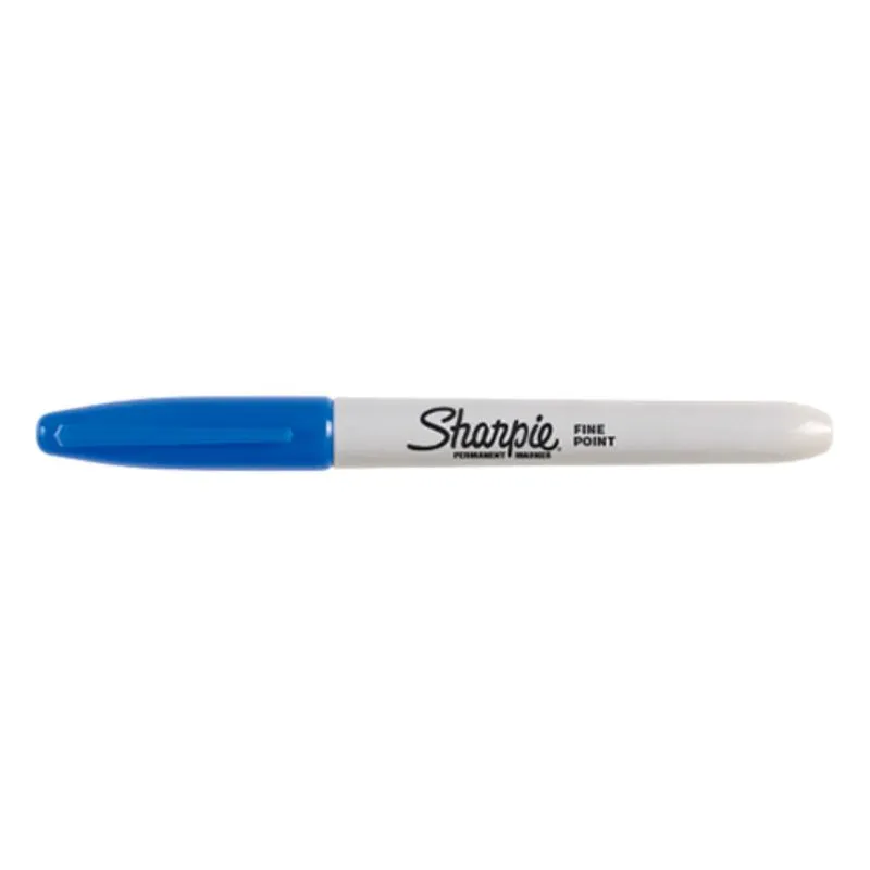 Sharpie Fine Tip Permanent Marker Black And Blue Ink 2 Pieces