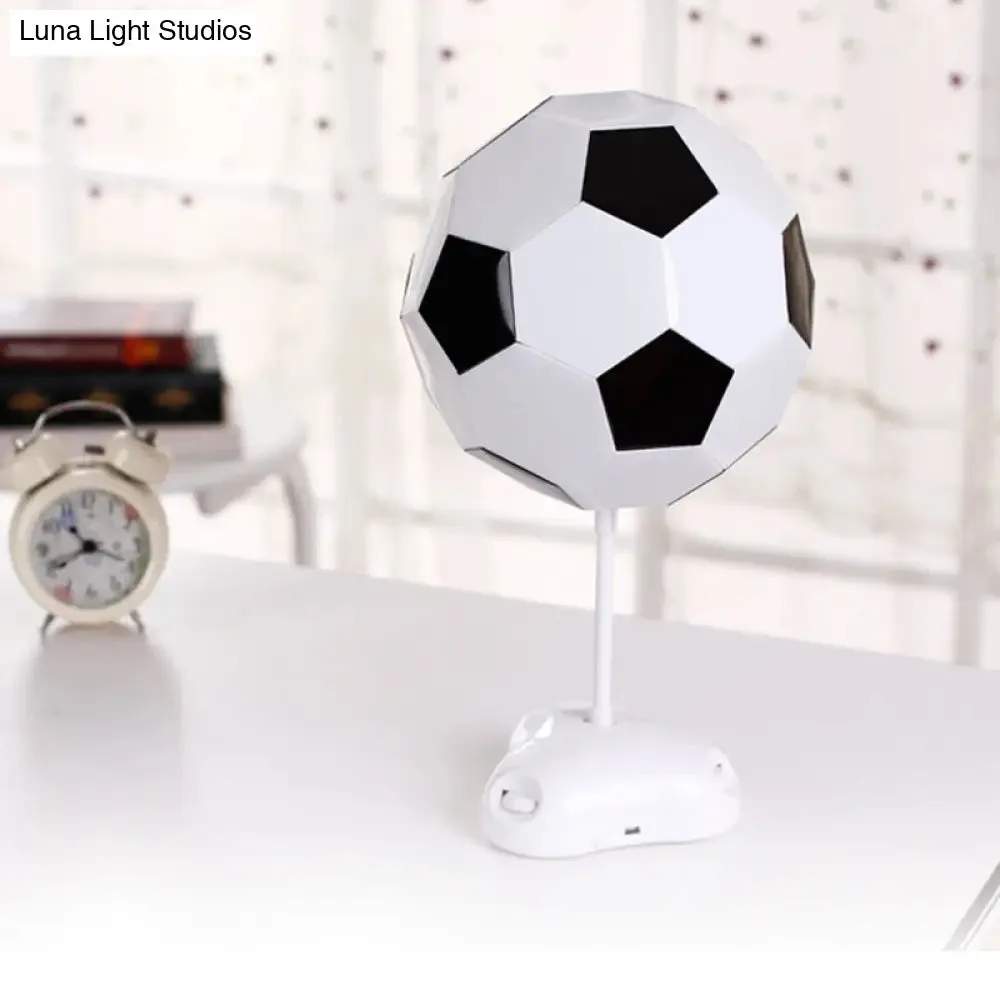 Soccer Table Desk Lamp: Modern Black & White Light for Study Room