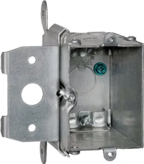 Steel City MB120ADJ Outlet Box, 1 -Gang, 5 -Knockout, Galvanized Steel, Silver, Box Mounting :EA: QUANTITY: 1