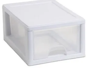 Sterilite 20518006 Small See Through Storage Drawers With White Frame - Quantity of 3