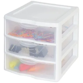 Sterilite 3 Drawer Mini Drawer Unit White