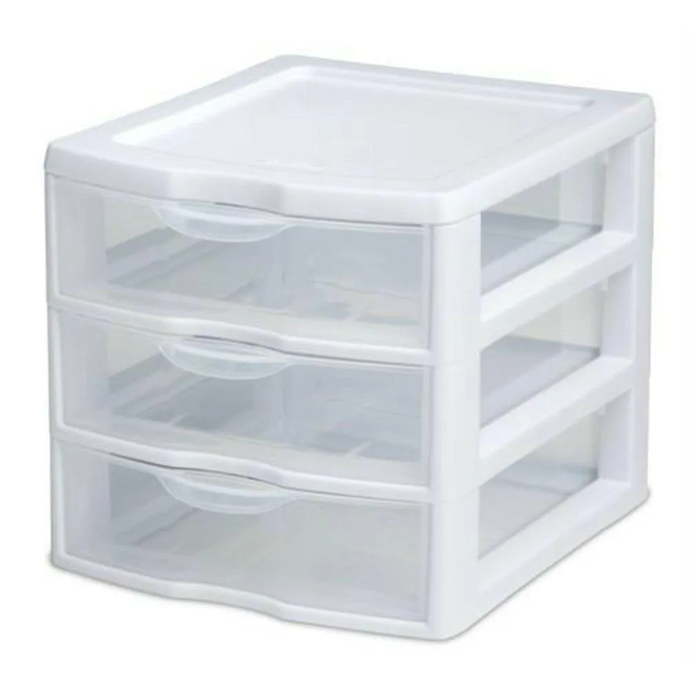 Sterilite 3 Drawer Mini Drawer Unit White