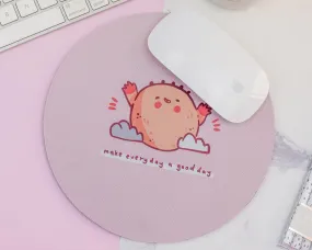 Sunnie Mouse Pad | Kawaii Pastel Desk Mat | "Make Every Day a Good Day" Quote