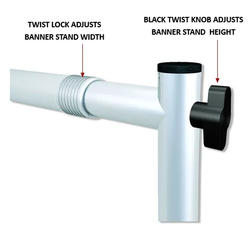 SUPER SIZED Large Banner Stands (Adjustable Width 24" to 42")