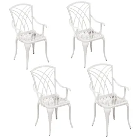 Tangkula Set of 4 Cast Aluminum Patio Dining Chairs