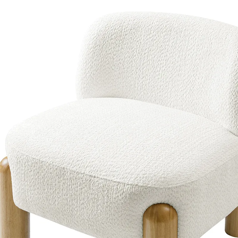 Tess Cozy Accent Chair with  Solid Wood Legs