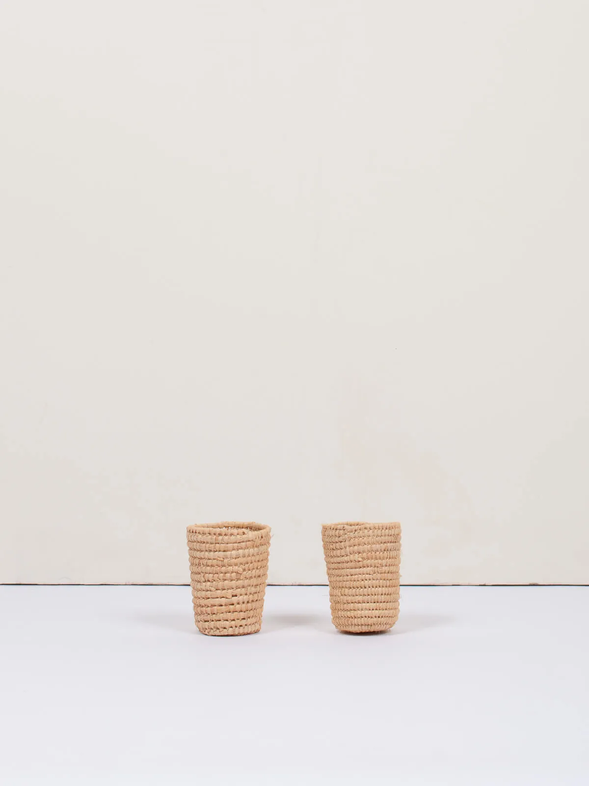 Tiny Raffia Pot, Set of 2 (Sample)