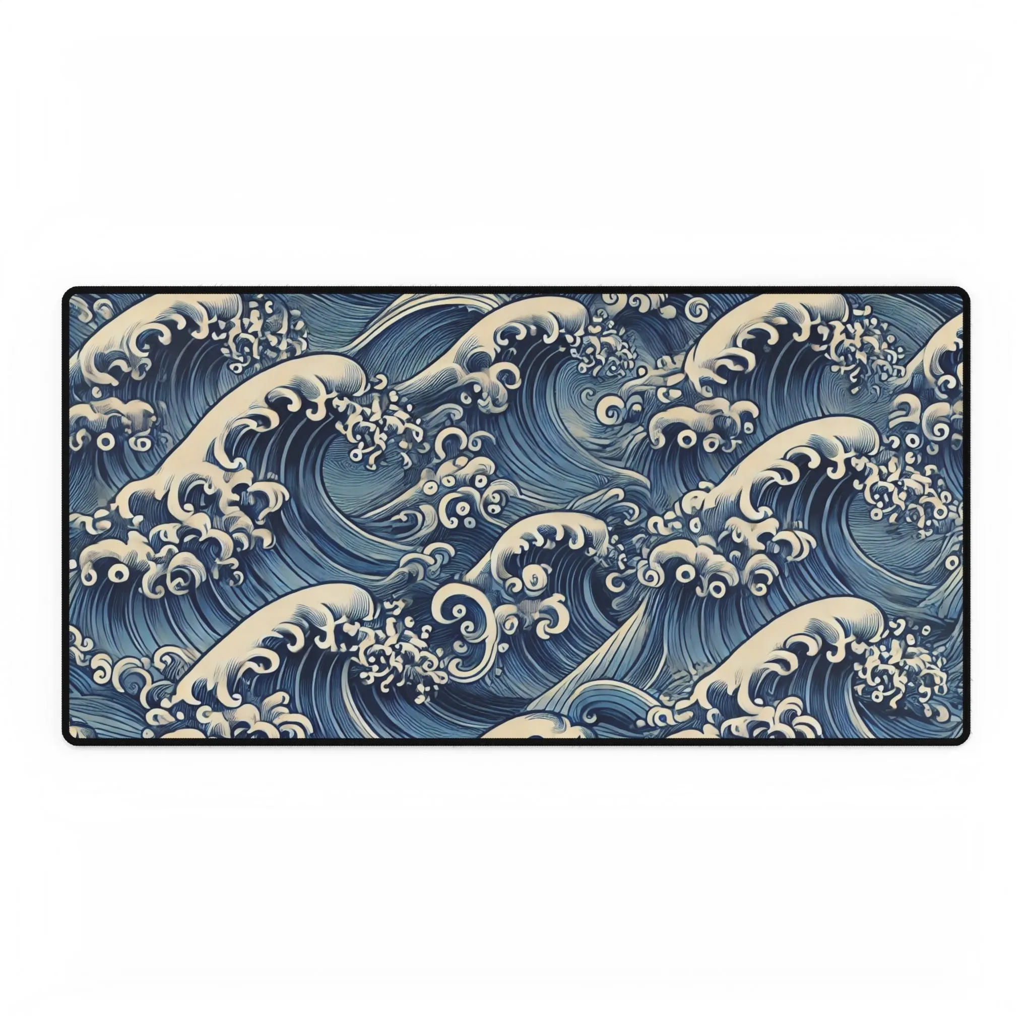 Tokyo Trend Traditional Japanese Wave Pattern Desk Mat Desk Mats