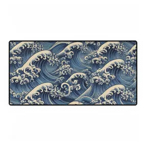 Tokyo Trend Traditional Japanese Wave Pattern Desk Mat Desk Mats