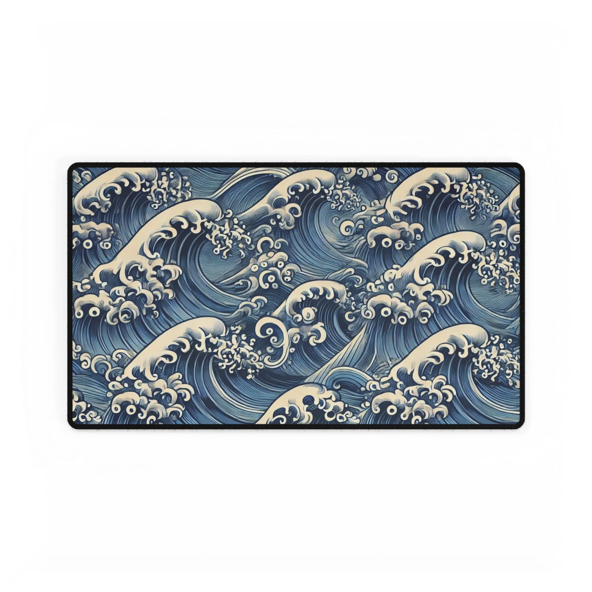 Tokyo Trend Traditional Japanese Wave Pattern Desk Mat Desk Mats