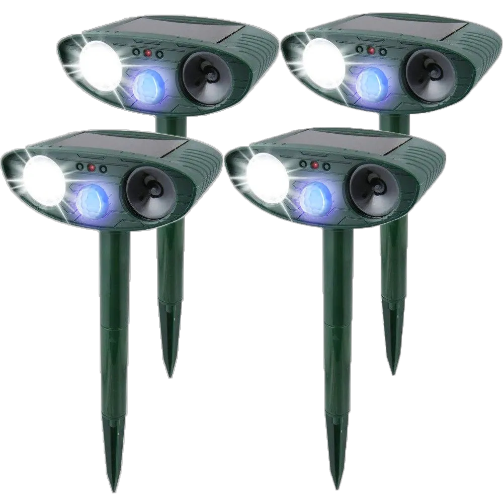 Ultrasonic Rabbit Repeller – Solar Powered and Flashing Light – Get Rid of Rabbits