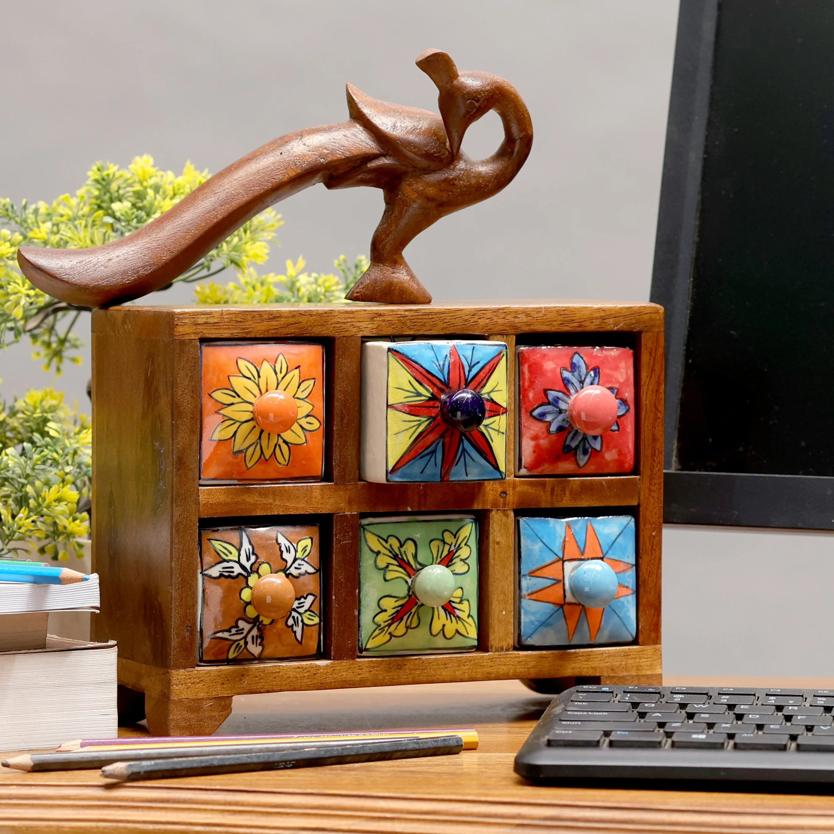 Vibrant Mini Ceramic Organizer