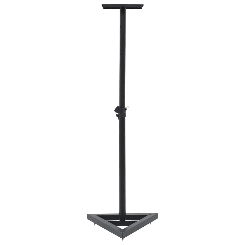 vidaXL Studio Monitor Speaker Stands 2 pcs Black Steel