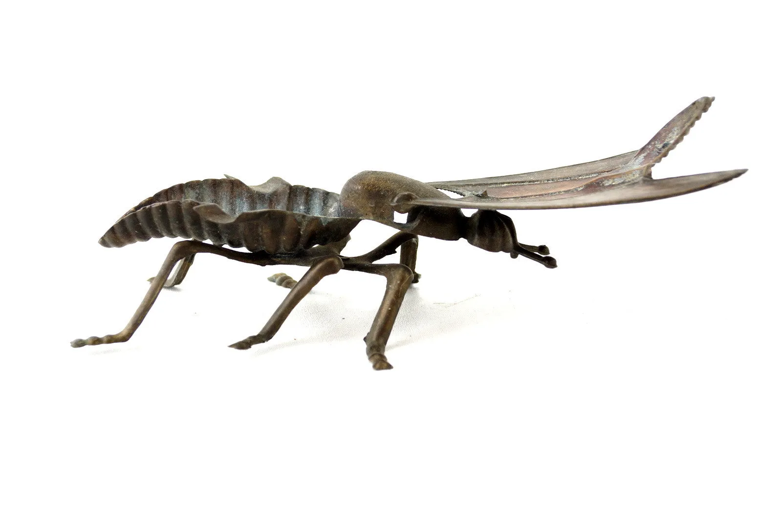Vintage Brass Fly Ashtray / Trinket Box with Pivoting Wings, Made in Italy (c.1930s)