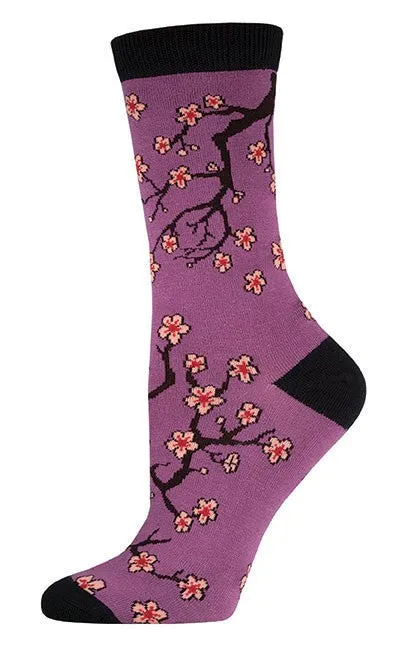 Viola Cherry Blossoms Bamboo Socks (Women's)