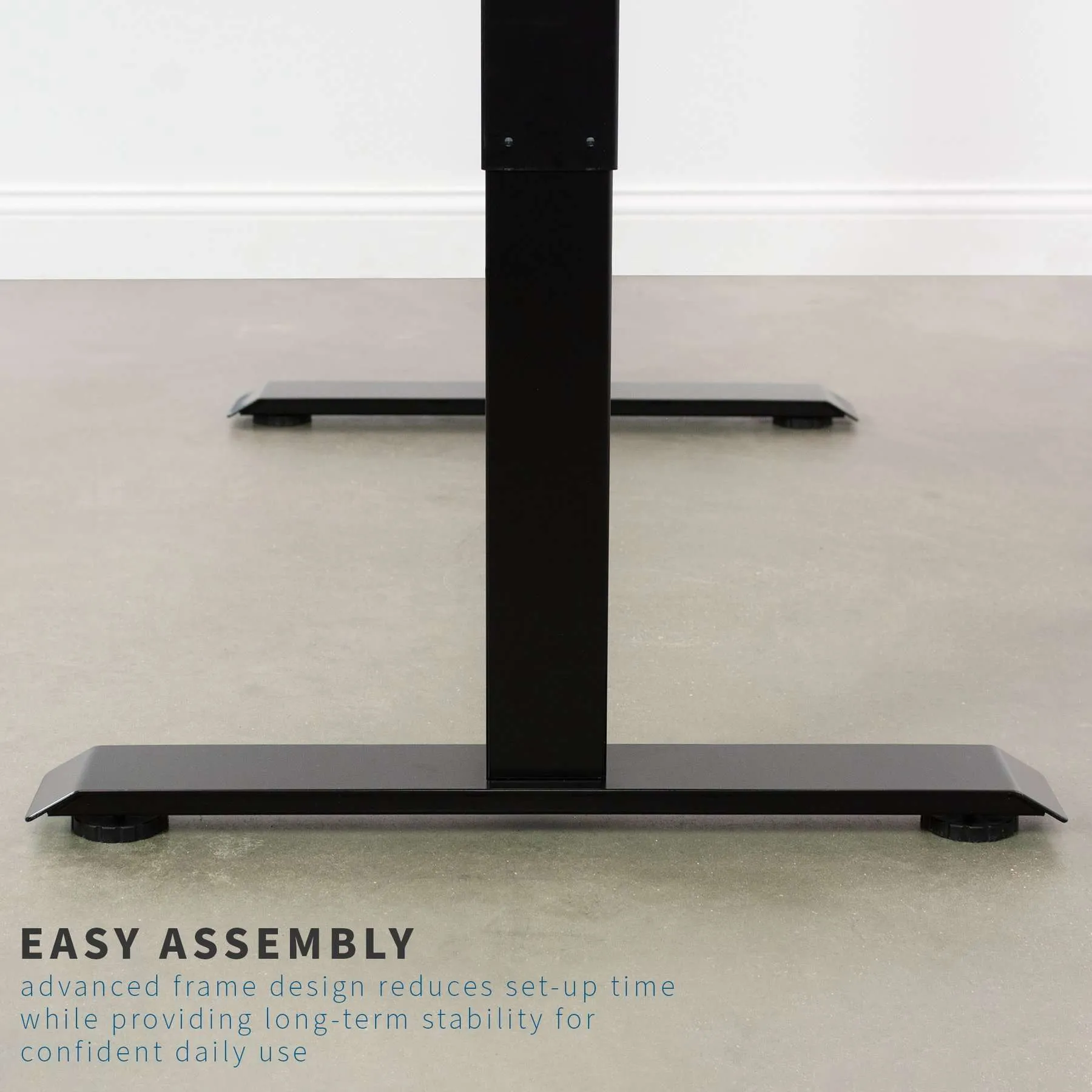VIVO 33” to 51” Electric Single Motor Desk Frame, DESK-V100EWY/DESK-V100EBY
