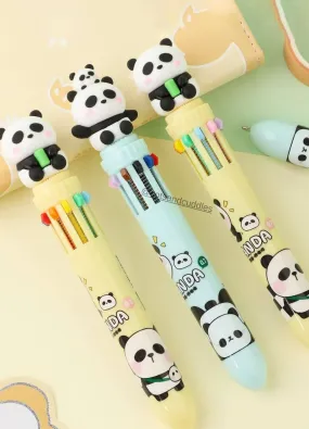 Whimsical Panda Design Multicolour Pen: Add Colorful Charm to Your Writing