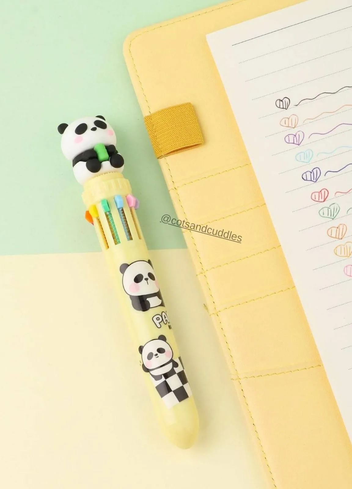 Whimsical Panda Design Multicolour Pen: Add Colorful Charm to Your Writing