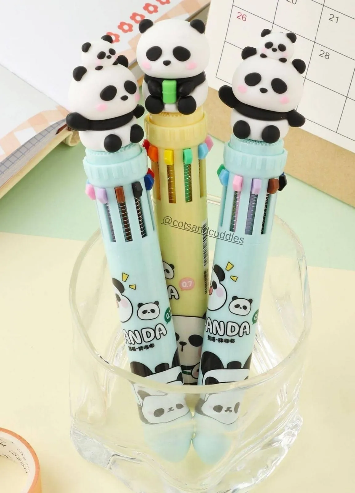 Whimsical Panda Design Multicolour Pen: Add Colorful Charm to Your Writing