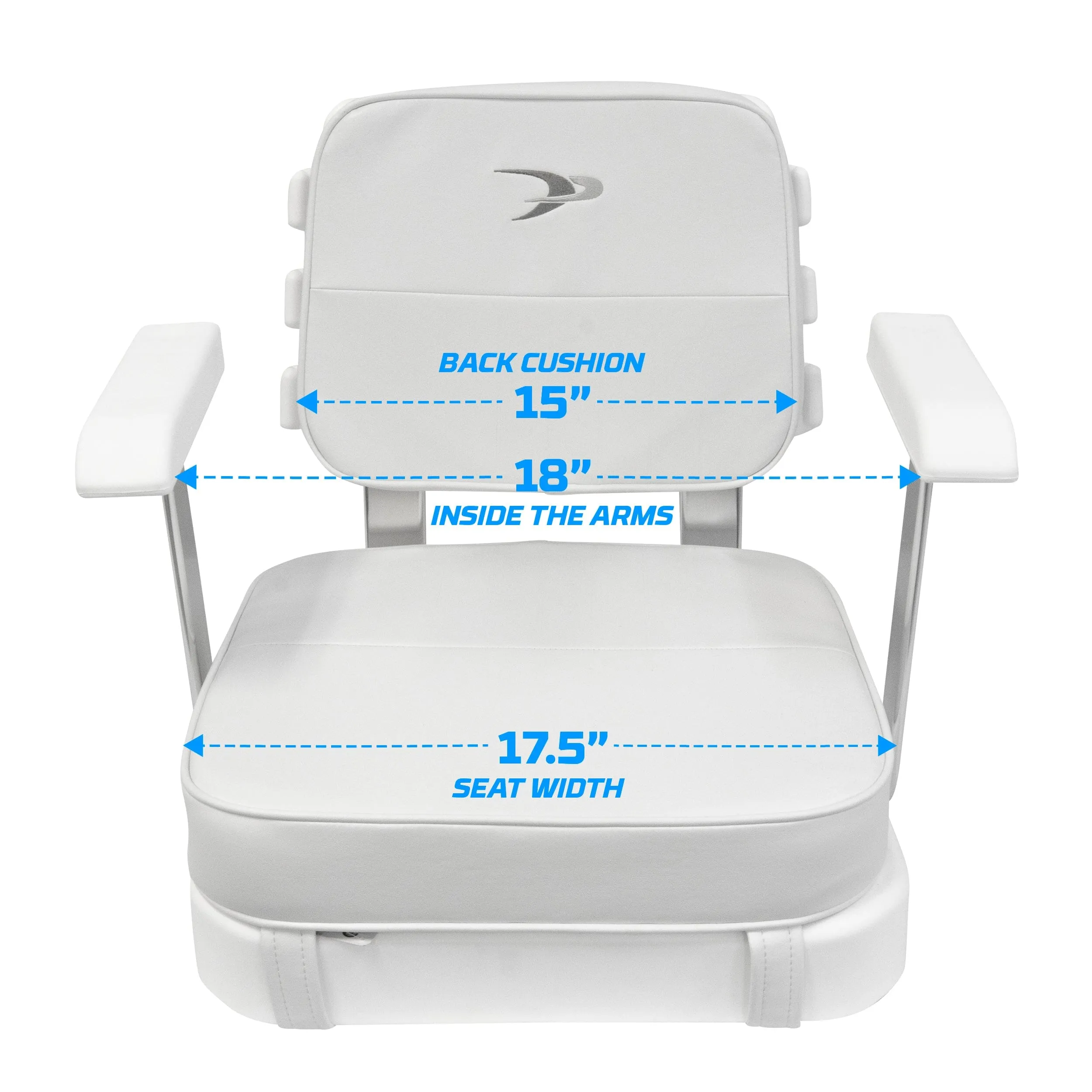 Wise 8WD562-7-710 Ladderback Helm & Cushions w/ Adjustable Pedestal & Spider Mount